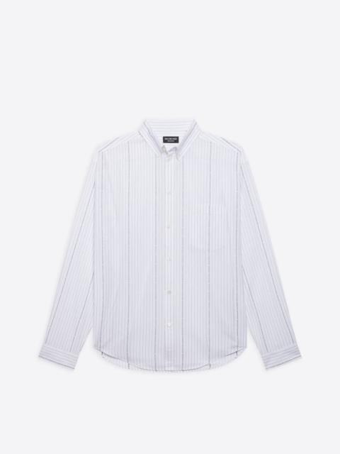 BALENCIAGA Men's Large Fit Shirt in White