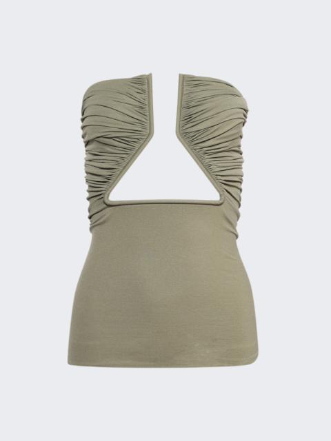 Rick Owens Jersey Prong Bustier Top Celadon