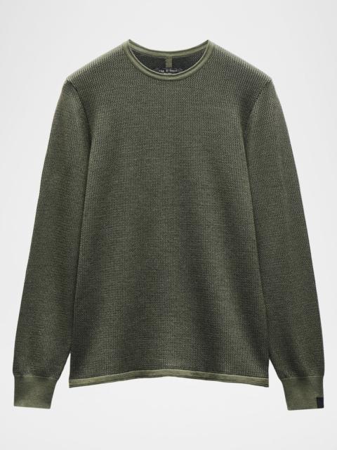 rag & bone Men's Gregory Slim-Fit Waffle Knit Crewneck Sweater