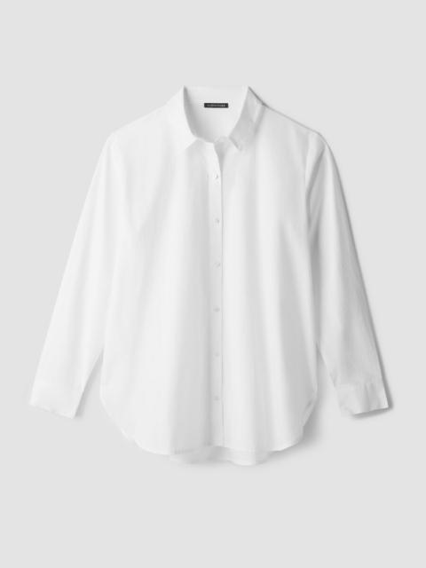 EILEEN FISHER Organic Cotton Poplin Classic Collar Shirt