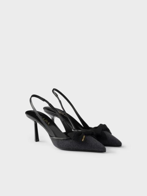 Prada Fabric slingback pumps