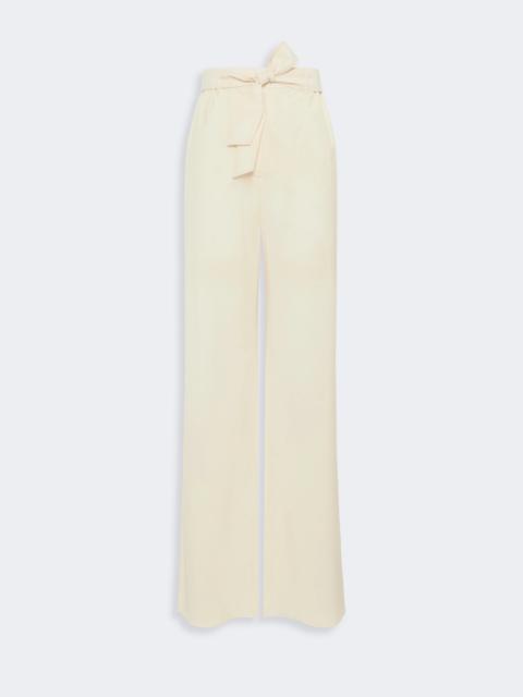 Max Mara EDITTO Wool trousers with belt - IVORY