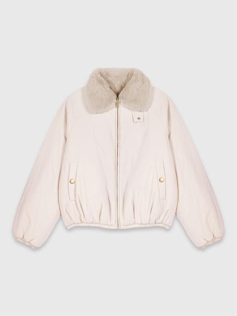 maje Reversible faux fur puffer jacket