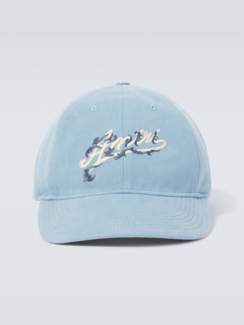 AMIRI Logo cotton canvas baseball cap