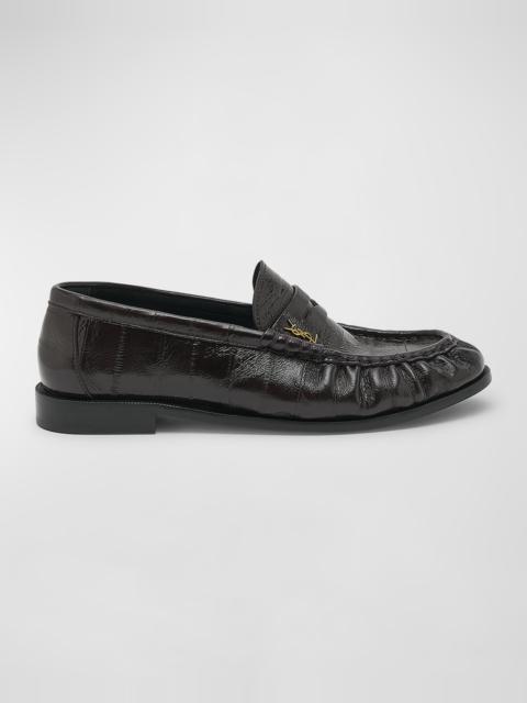 SAINT LAURENT Le Leather YSL Penny Loafers
