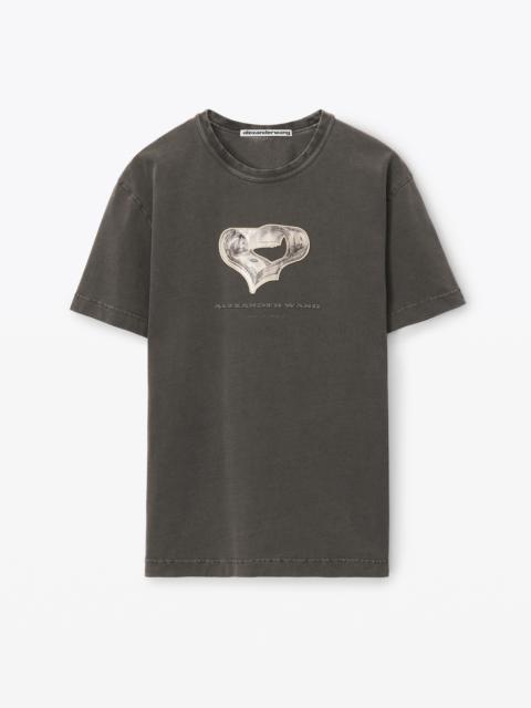 Alexander Wang money heart tee in compact jersey