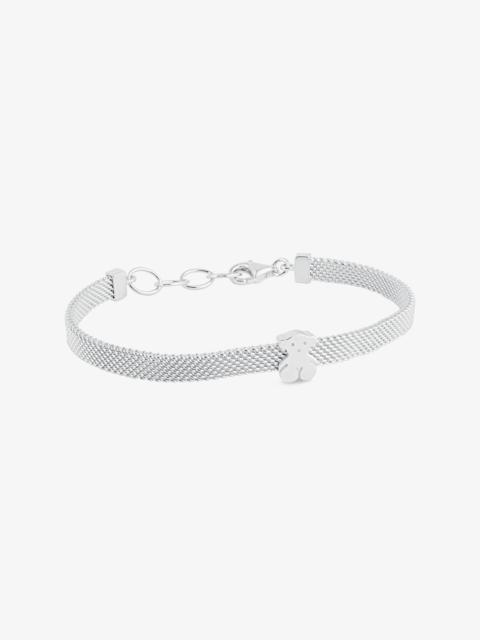 TOUS Mesh Silver Bear Bracelet