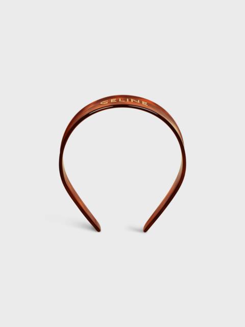 Celine Headband in Blond Havana Acetate and Brass with Gold finish