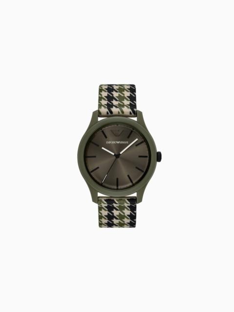 EMPORIO ARMANI THREE-HAND #TIDE OCEAN MATERIAL® NYLON FABRIC WATCH