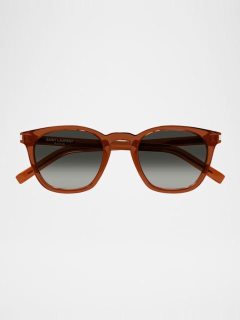 SAINT LAURENT Men's SL 28-051 Square Acetate Sunglasses