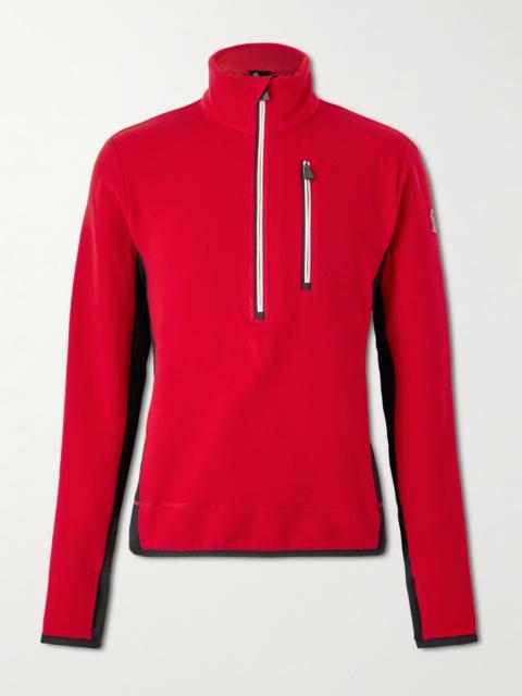 Moncler Grenoble Jersey-Trimmed Fleece Half-Zip Ski Base Layer