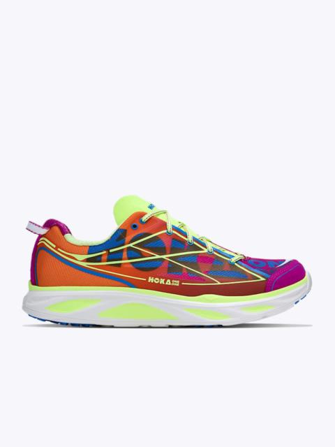 HOKA Huaka Pro Shoes in Fuchsia/Neon Yuzu
