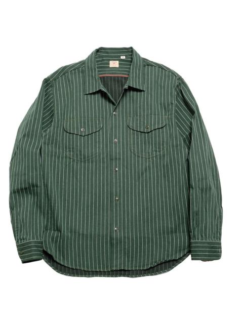 SUGAR CANE COKE STRIPE L/S WORK SHIRT - SC28652