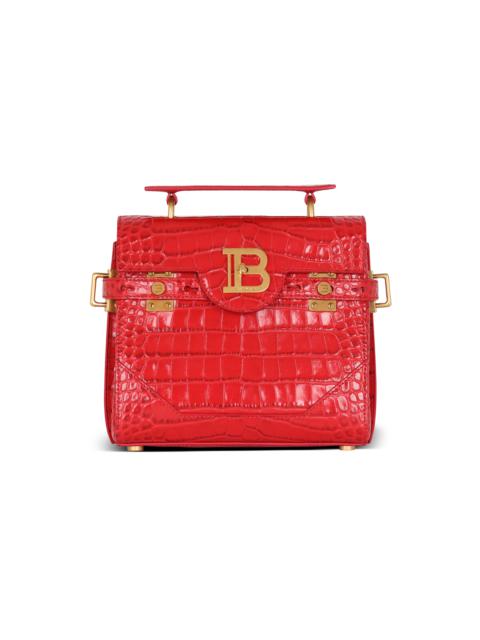 Balmain B-Buzz 23 bag in crocodile-print leather