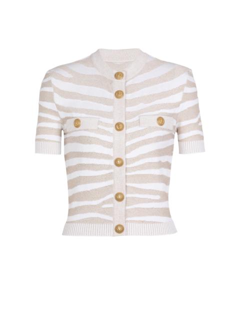 Balmain Zebra knit cardigan