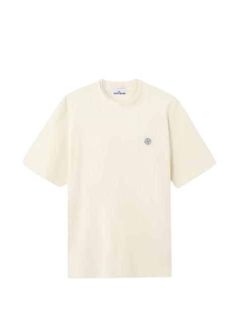 Stone Island crewneck badge-detail cotton T-shirt
