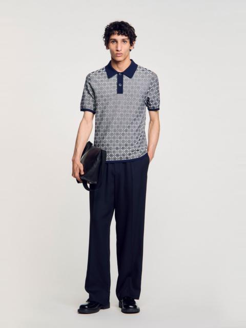 Sandro SQUARE CROSS POLO SHIRT