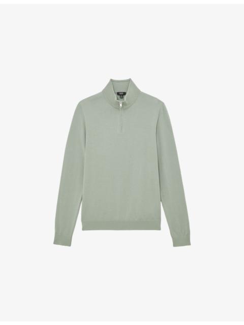 REISS Blackhall Half-Zip Wool Jumper