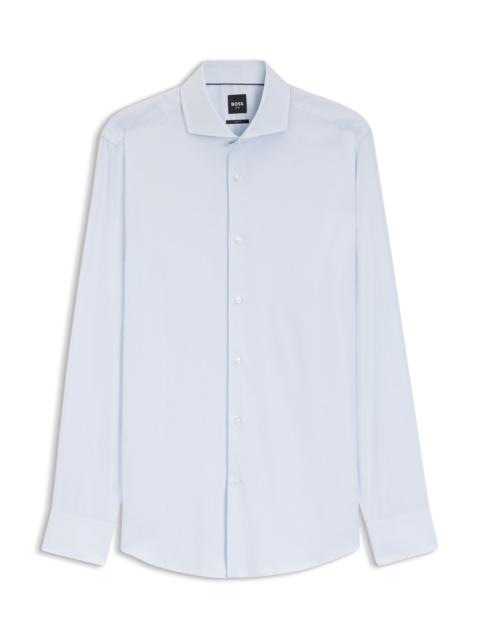 BOSS SLIM-FIT SHIRT IN A STRUCTURED COTTON BLEND