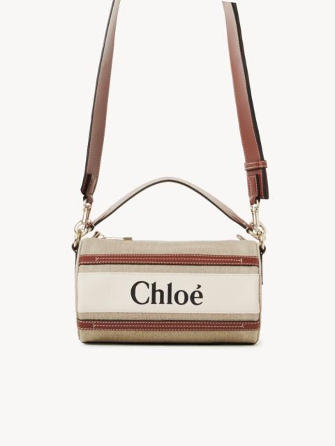Chloé TUBE SHOULDER BAG IN LINEN & SMOOTH LEATHER