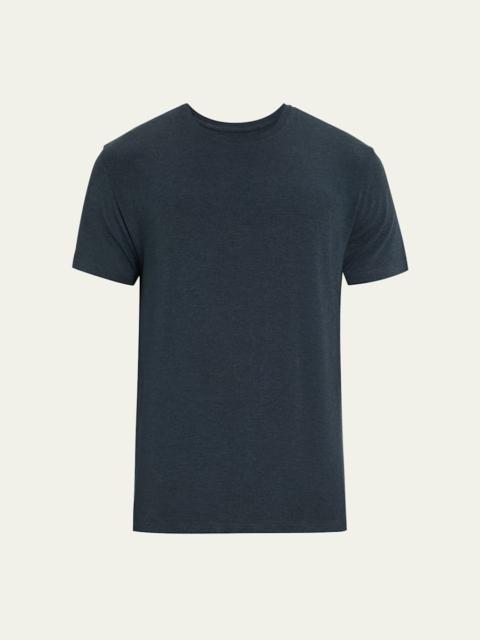 Derek Rose Men's Marl Crewneck Short-Sleeve Knit Tee