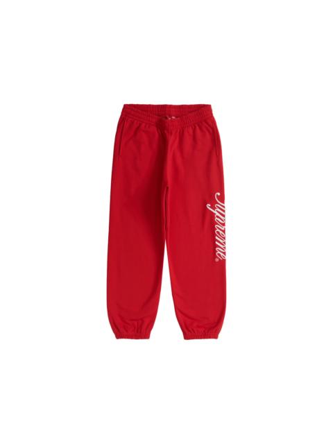 Supreme Supreme Raised Script Sweatpant Red