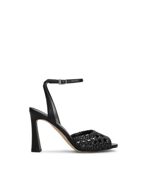 MICHAEL KORS Rosie woven ankle-strap heeled sandals