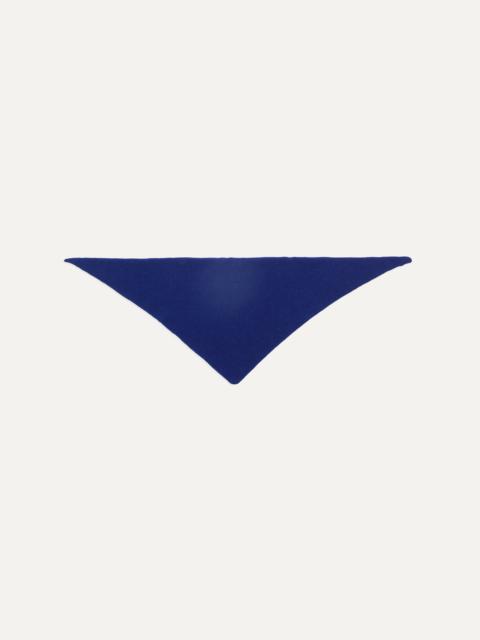Drake's Blue Lambswool Triangle Neck Scarf