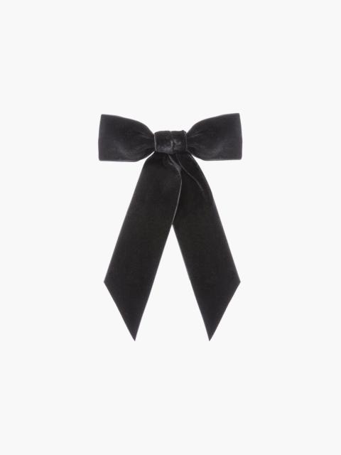 Wide Velvet Bow Barrette