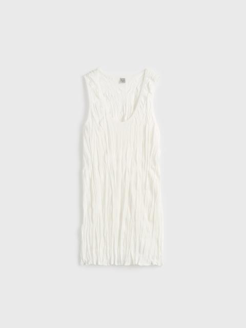 TOTEME Crinkled knit tank white