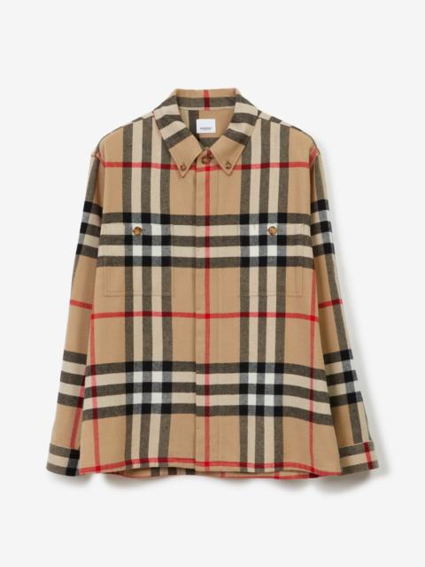 House Check Wool Cotton Shirt