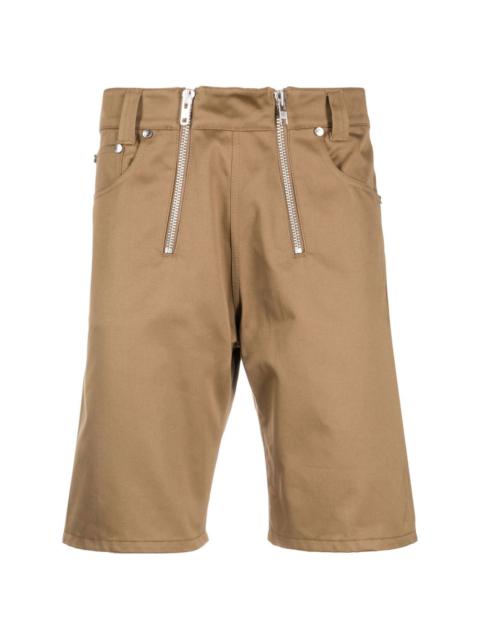 double-zip Bermuda shorts