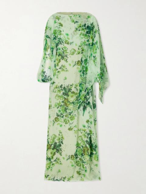 Erdem Floral-print Crêpon Gown