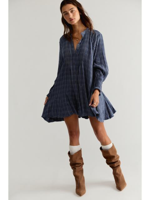 FREE PEOPLE Backroads Plaid Mini Dress