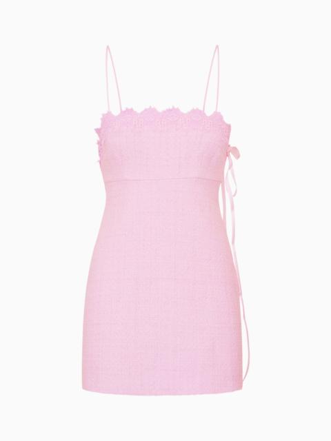 LoveShackFancy Willamina Lace Tweed Mini Dress