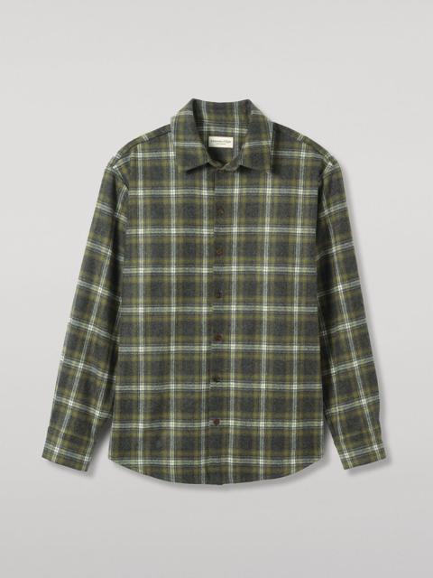 Johnstons of Elgin Capercaillie Green Plaid Overshirt
