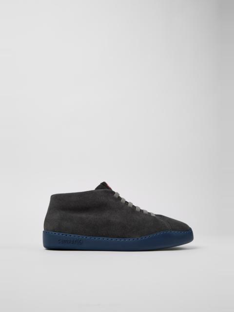 CAMPER Peu Touring Gray Suede Sneaker Boots for Men.