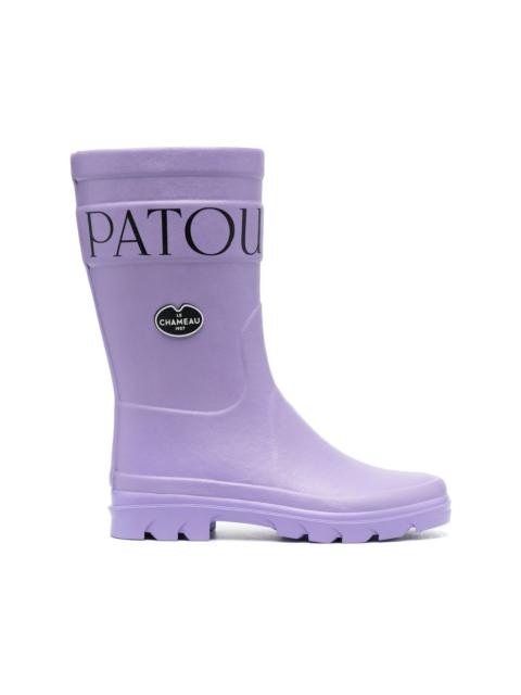 PATOU x Le Chameau logo-print rain boots