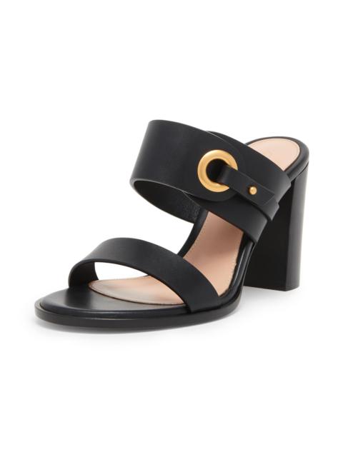 Gianvito Rossi Women's Leather 85MM Block-Heel Sandals - Black