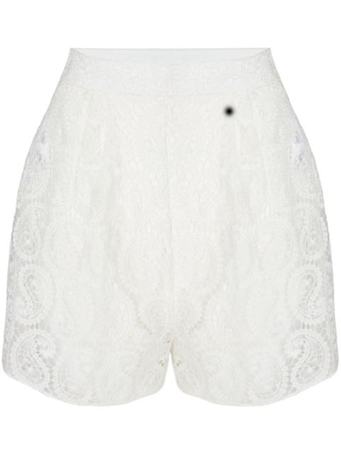 GIAMBATTISTA VALLI paisley macramÃ© high-waist shorts