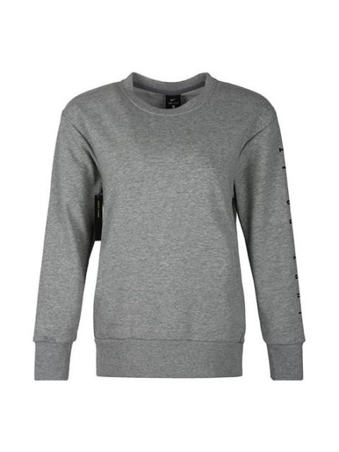 (WMNS) Nike Crew Grx Knitting Round-neck Sweatshirt 'Grey' AT0600-063