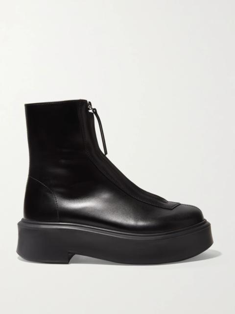 The Row Leather Ankle Boots