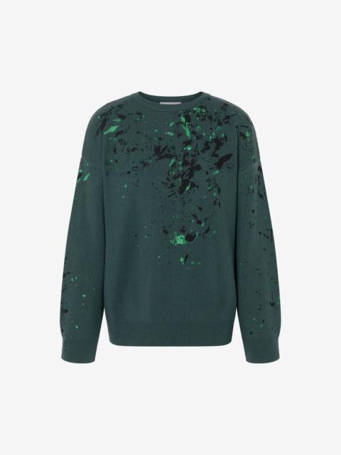 Moschino PAINTED EFFECT WOOL JUMPER