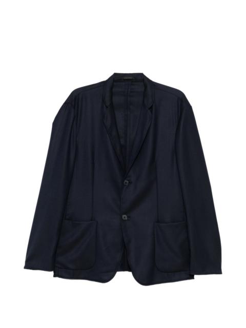 GIORGIO ARMANI button herringbone blazer