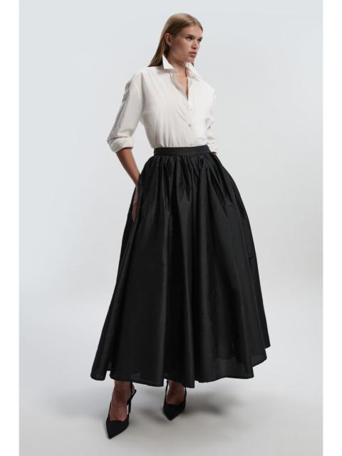 KAREN MILLEN Taffeta Woven Maxi Skirt