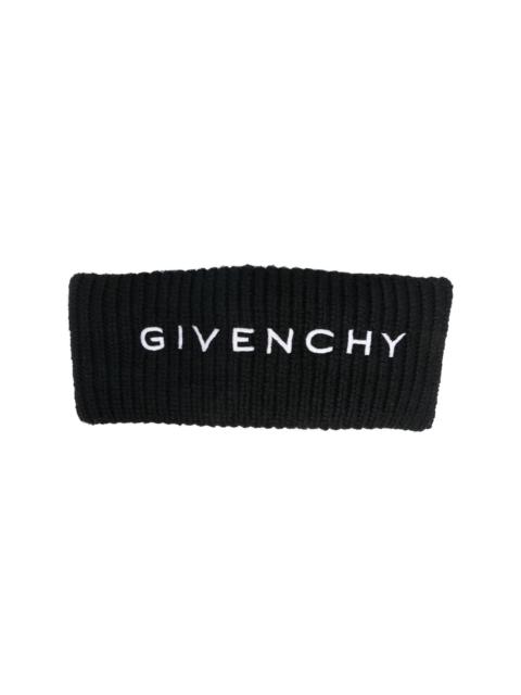 Givenchy embroidered-logo head band
