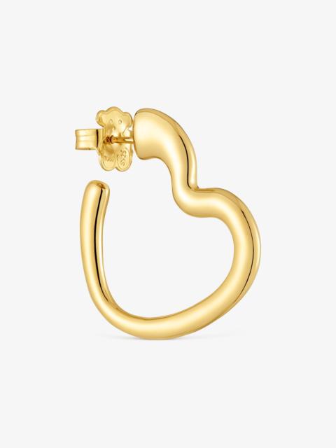 TOUS Single heart Hoop earring with 18K gold vermeil My Other Half