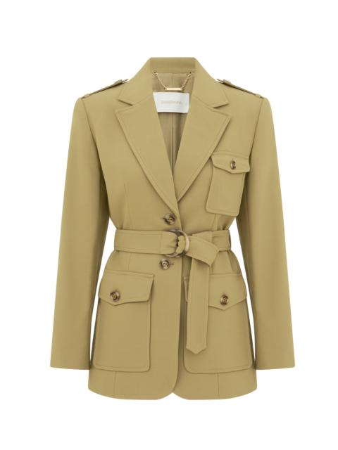 Zimmermann CLASH WOOL BELTED BLAZER