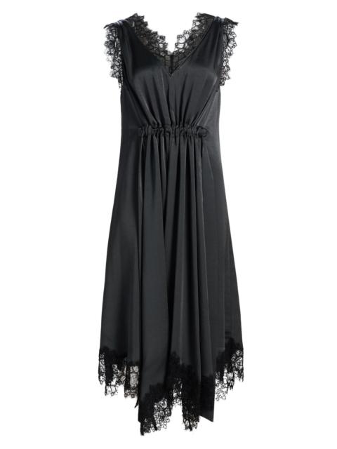 3.1 Phillip Lim Women's Lace-Trimmed V-Neck Midi-Dress - Slate