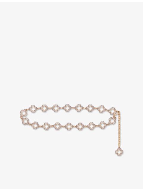 maje Two-Tone Clover Chain Belt